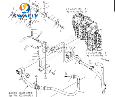 SWAFY बाट मूल नविकरण गरिएको KOMATSU PC1250-8 मुख्य नियन्त्रण भल्भ असेंबली प्रस्तुत गर्दै