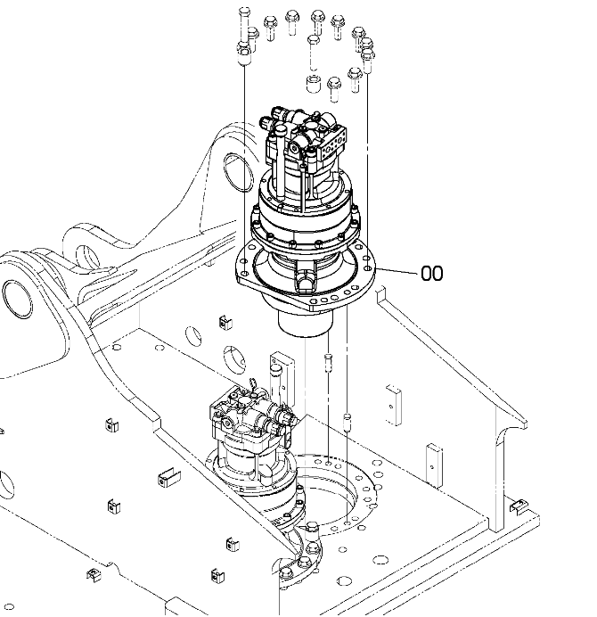 Hitachi ZX470LC-5G स्विंग उपकरण YB60000927 9301098